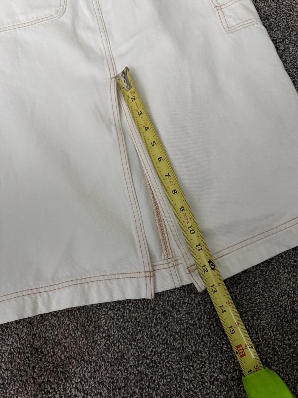Levi's Off-White Denim Skirt Sz 29 - Picture 7 of 8